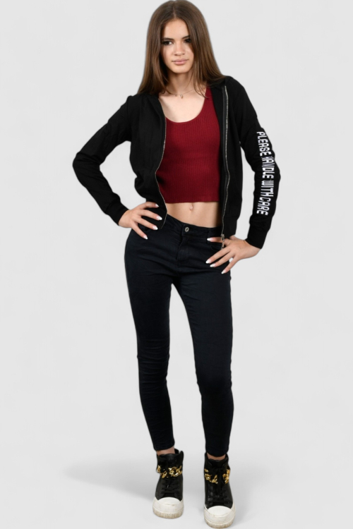 Ženski crni gornji dio trenirke Dusk