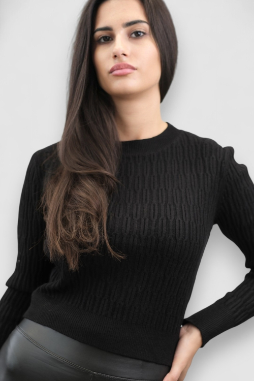 Ženski crni lagani džemper Stella