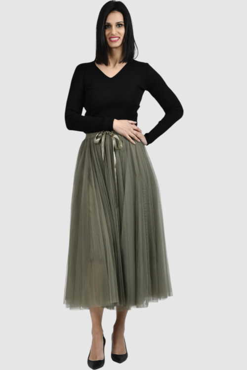 Ženska zelena maxi suknja Isabel Army