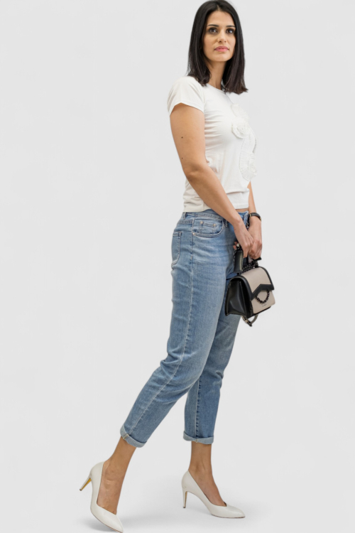 Ženska bijela majica kratki rukav Calypso