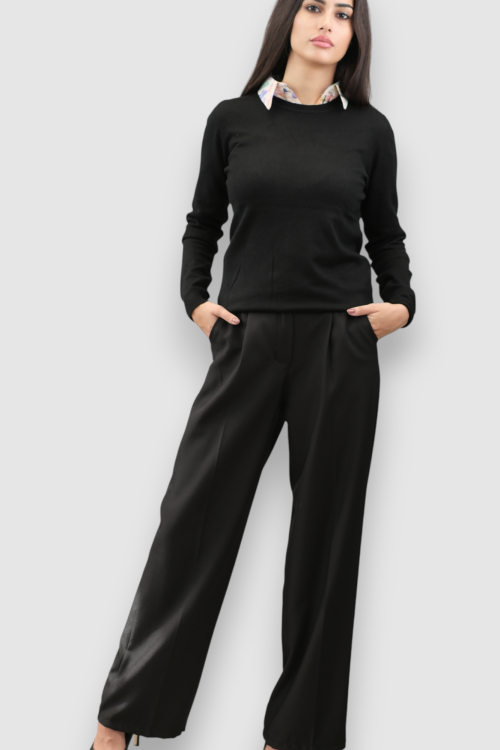 Ženski crni lagani džemper Clarissa