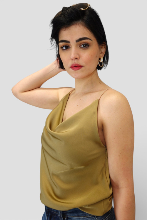 Ženski zlatni elegantni top Scarlet