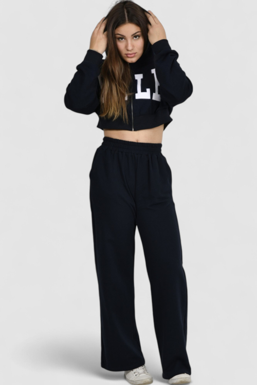 Ženska crna trenirka komplet Imani