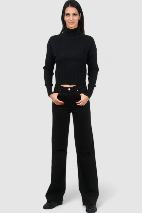 Ženski crni lagani džemper Violet