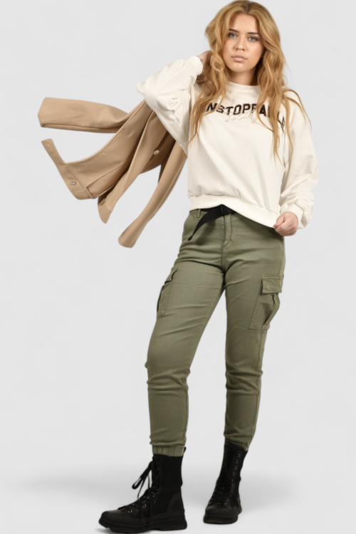 Ženske zelene traperice Imogen