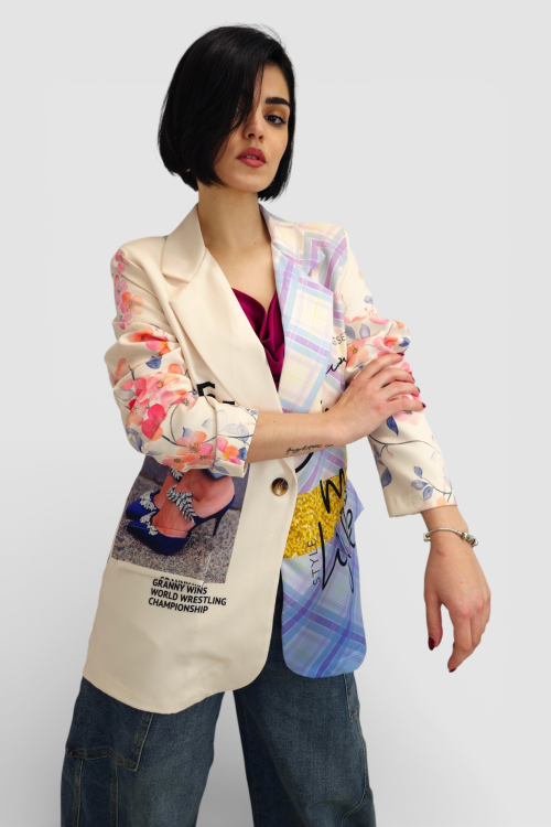 Moderni sako sa printom Ines