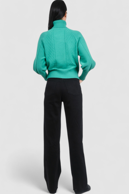 Ženski zeleni topliji džemper Oriana