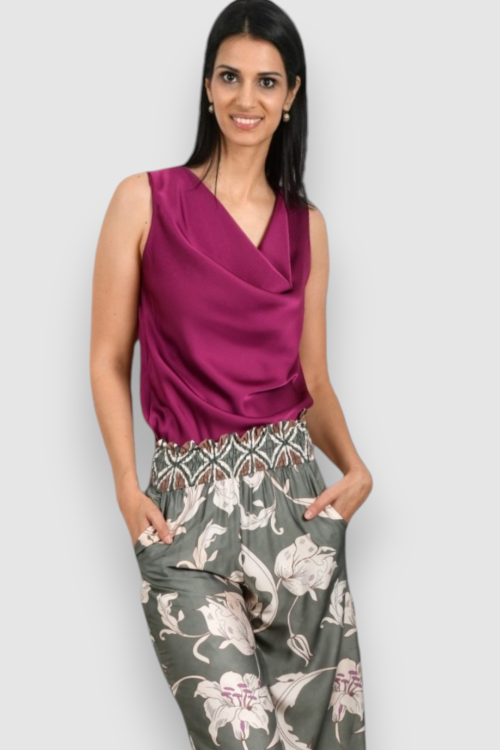 Ženska ljubičasta elegantna bluza Josette