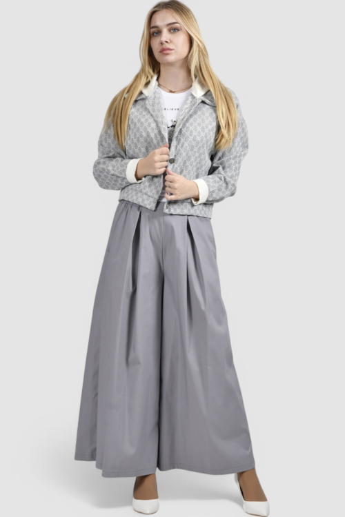 Ženske sive modne hlače Amara