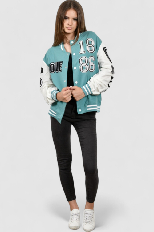 Ženska plava kratka jakna Aspen