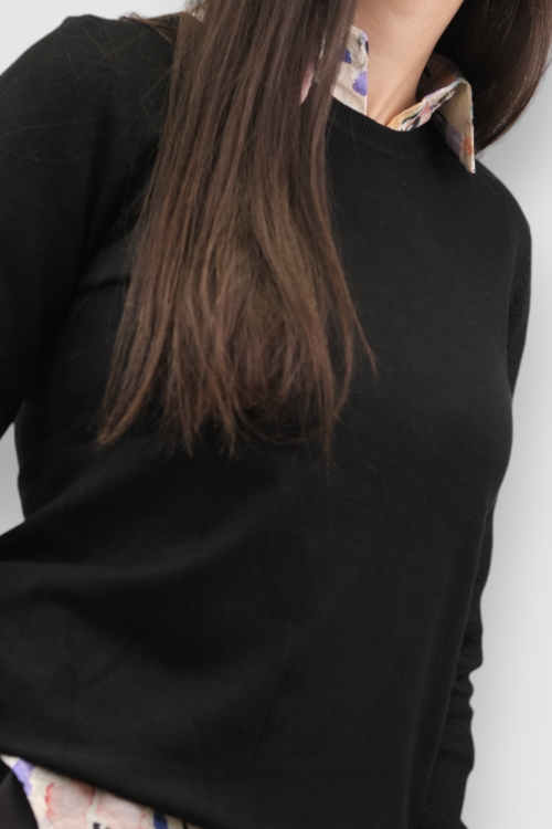 Ženski crni lagani džemper Clarissa