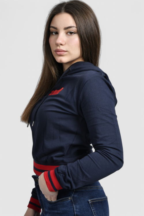 Ženska plava hoodica sa kapuljačom Mela