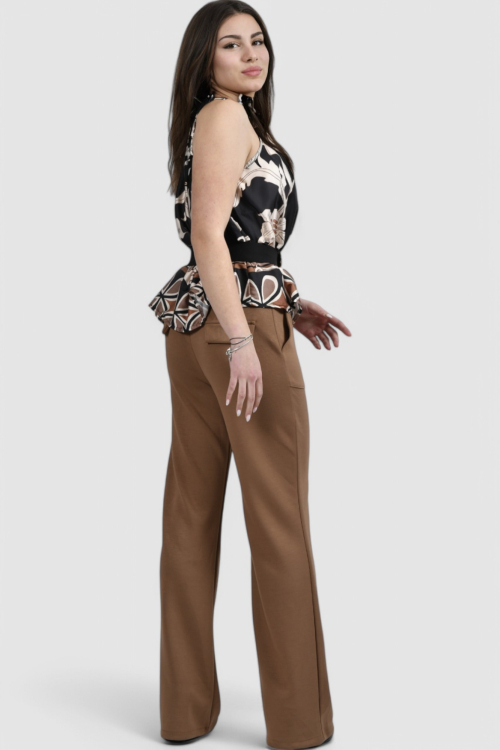 Ženska crna elegantna bluza Camellia