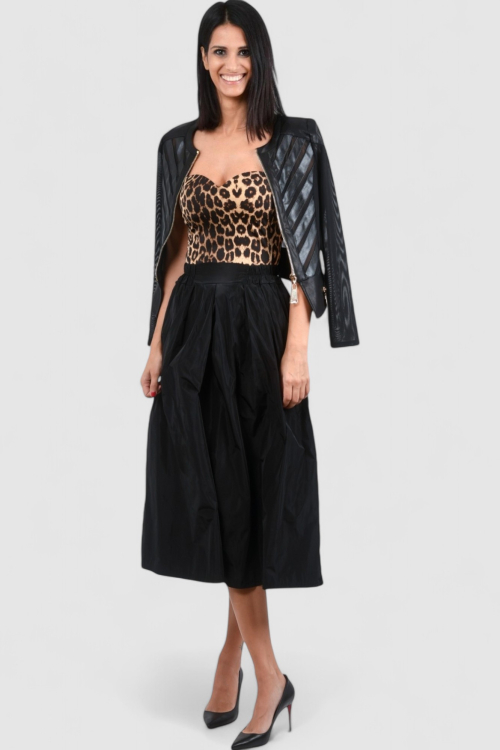 Ženska crna midi suknja Mireille