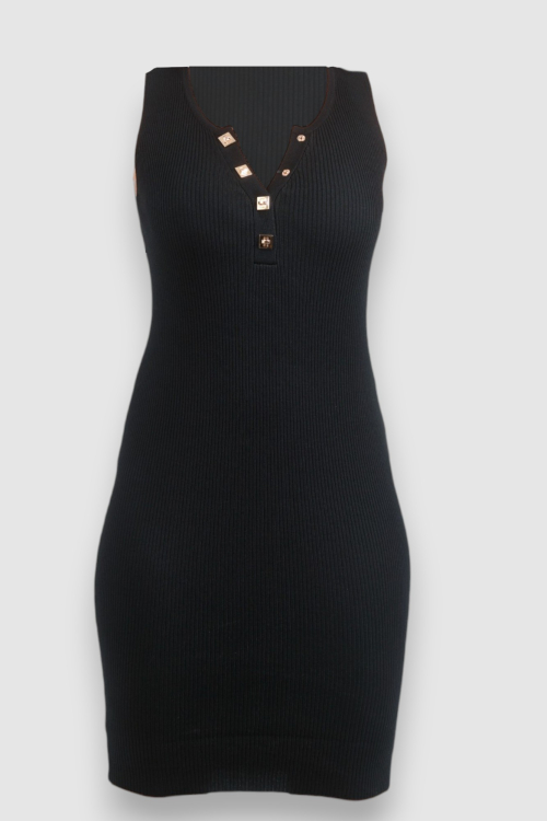 Ženska crna svakodnevna haljina Natalee