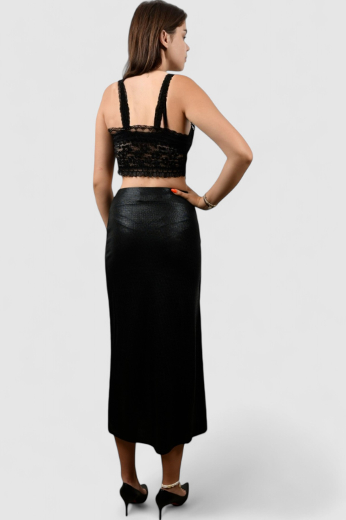 Ženska crna midi suknja Lucille