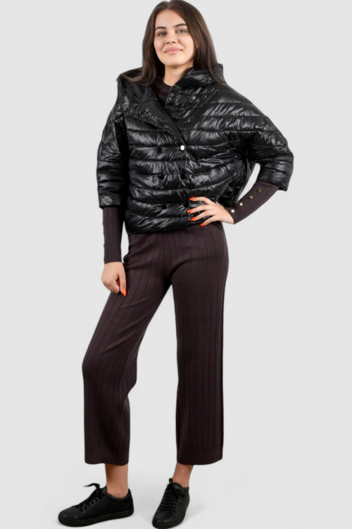 Ženska crna kratka jakna Gale