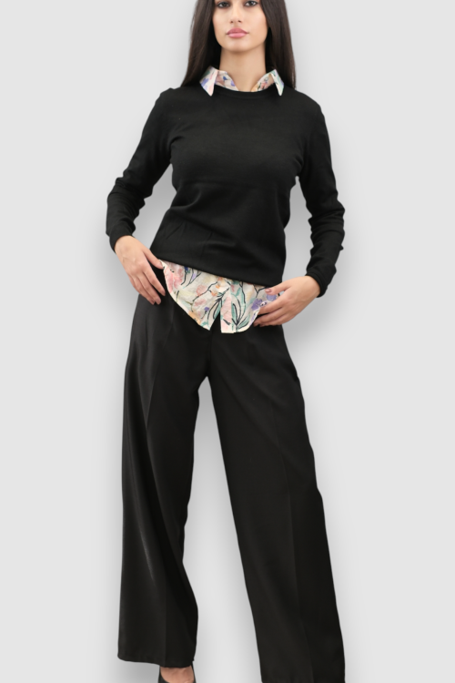 Ženski crni lagani džemper Clarissa