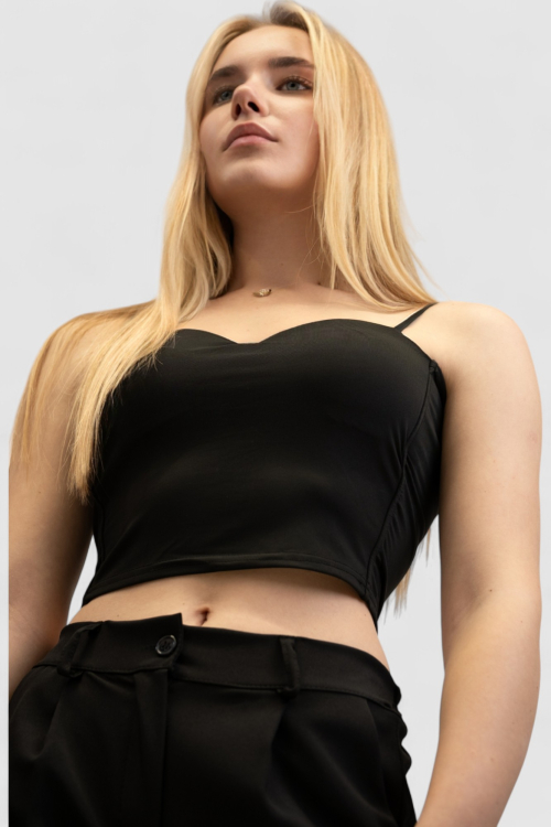 Ženski crni elegantni top Clare