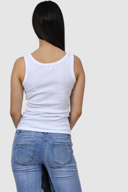 Ženska bijela majica bez rukava Lorelei