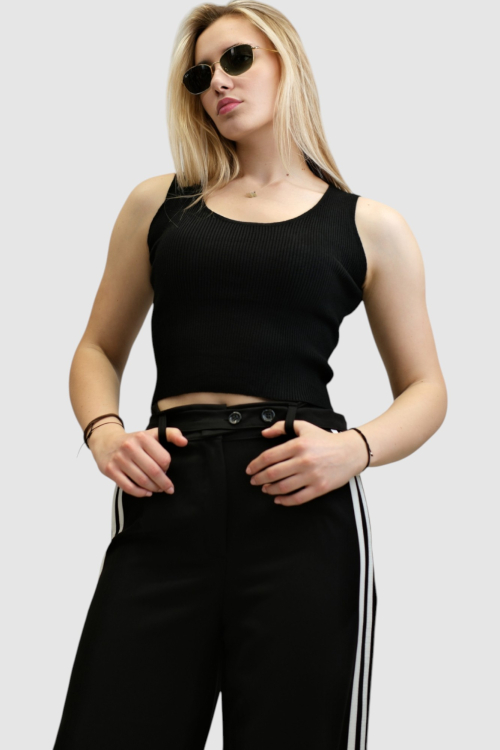 Ženski crni top Calliope