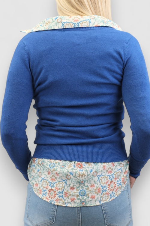 Ženski džemper  na kopčanje Oceana Blue