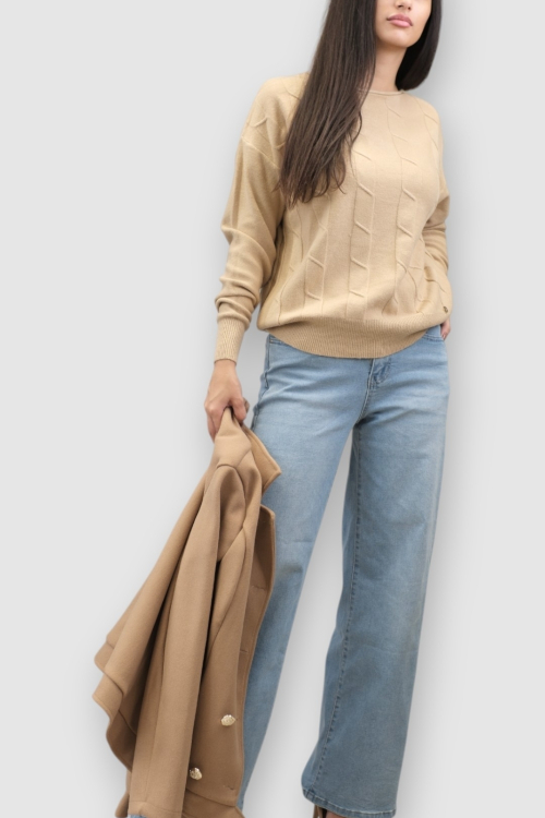 Ženski bež lagani džemper Erica