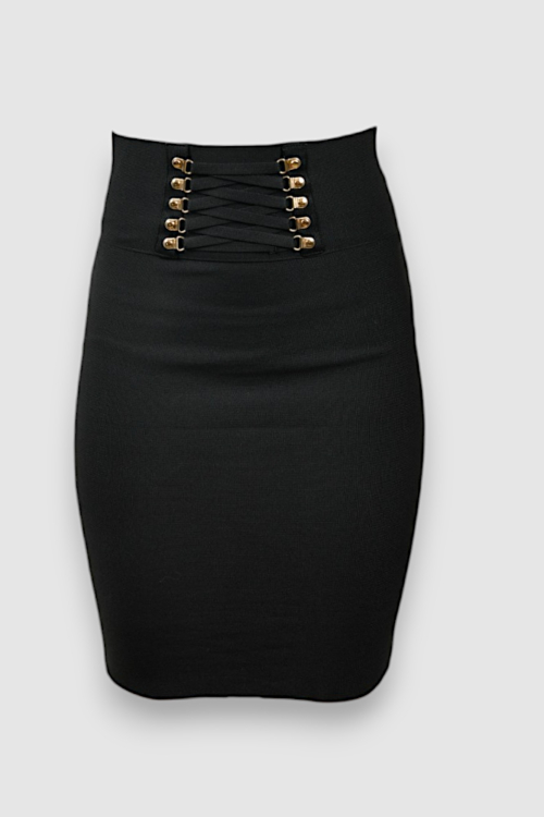 Ženska crna mini suknja Elwen