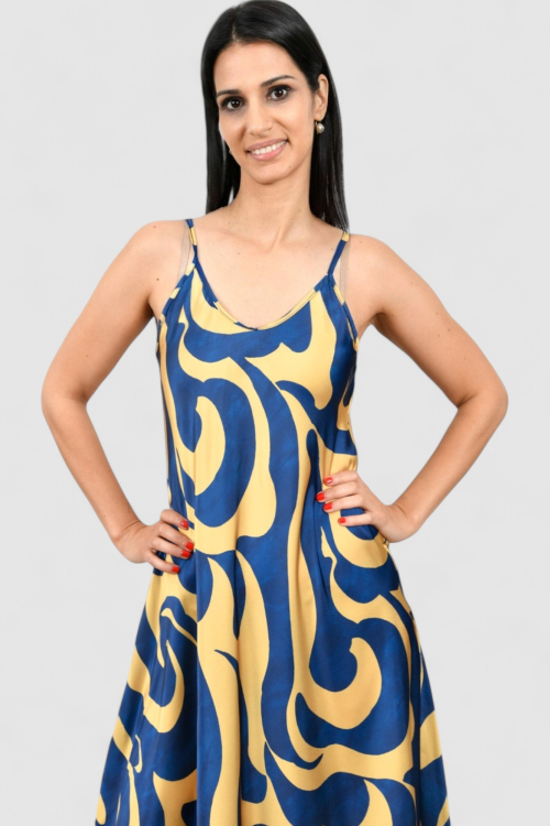 Ženska plava svakodnevna haljina Eloise