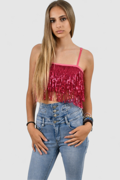 Ženski rozi party top Eve