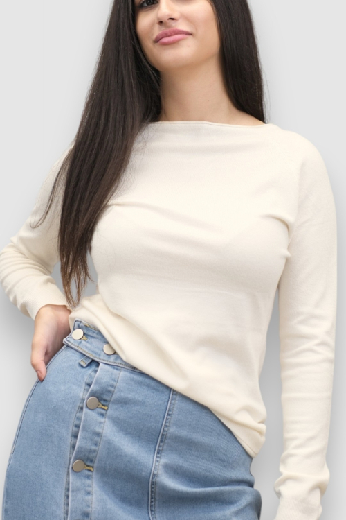 Ženski bijeli lagani džemper Hannah