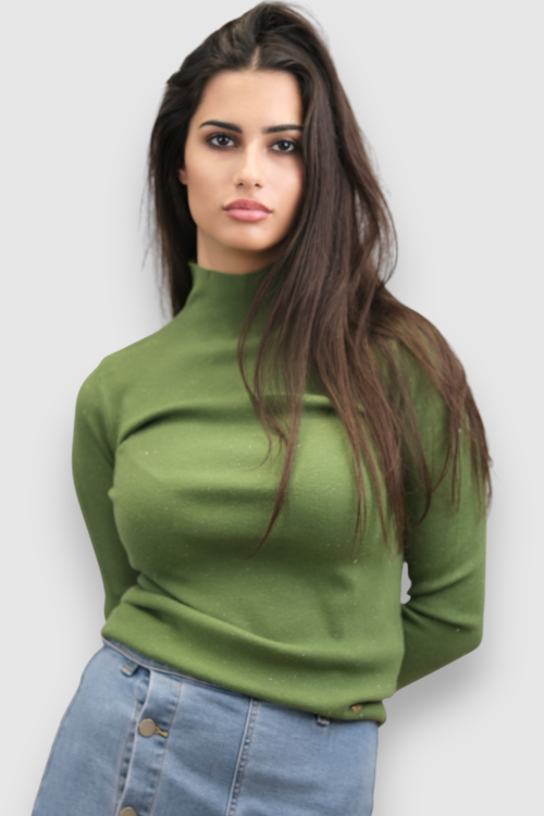 Ženski zeleni lagani džemper Opal