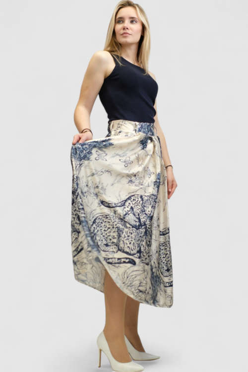 Ženska bež maxi suknja Natali