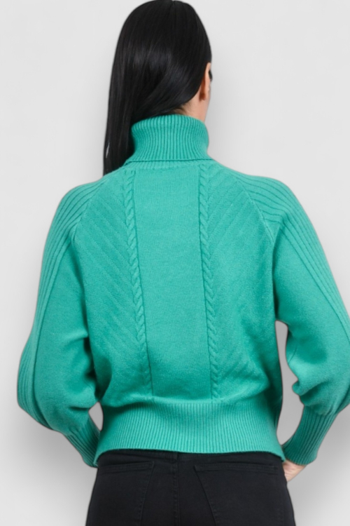 Ženski zeleni topliji džemper Oriana