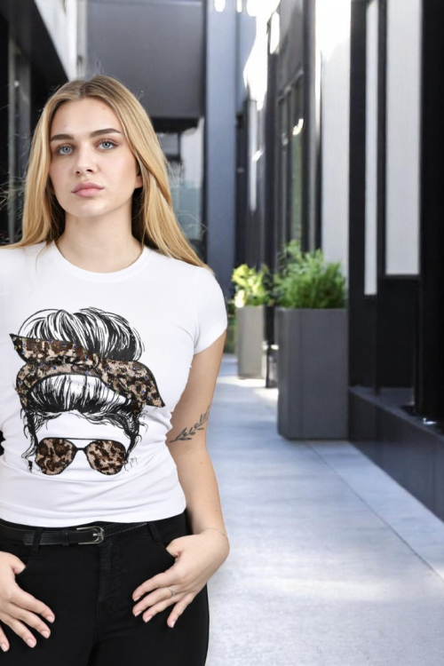 Ženska bijela majica kratki rukav Jessamine