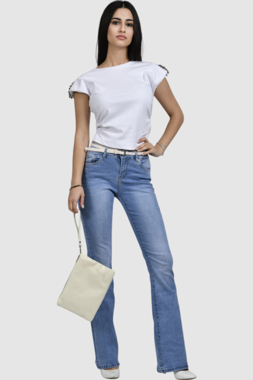 Ženska bijela majica kratki rukav Noemi