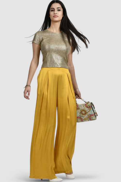 Ženska zlatna majica kratki rukav Gia