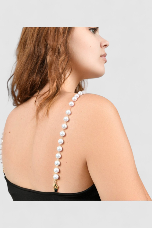 Ženski crni elegantni kombinezon Brielly