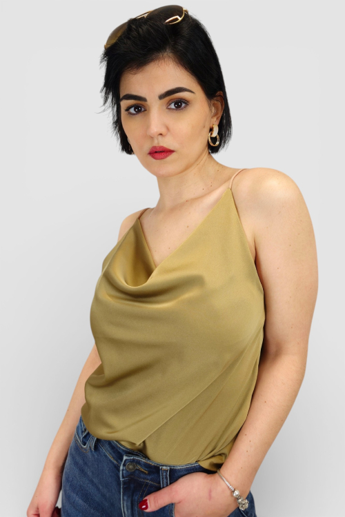 Ženski zlatni elegantni top Scarlet