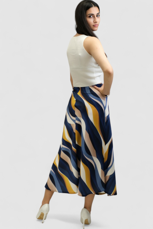 Ženska plava midi suknja Amayena