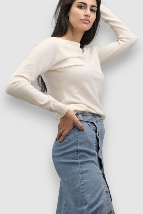 Ženska svijetlo plava midi traper suknja  Marlene