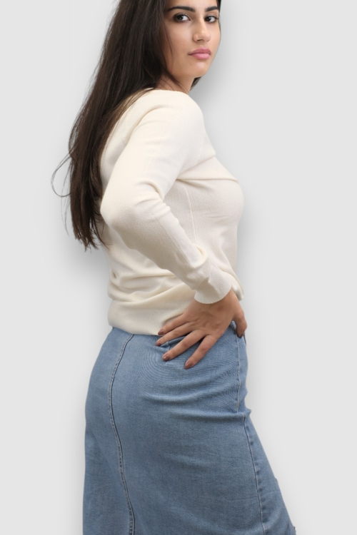 Ženska svijetlo plava midi traper suknja  Marlene