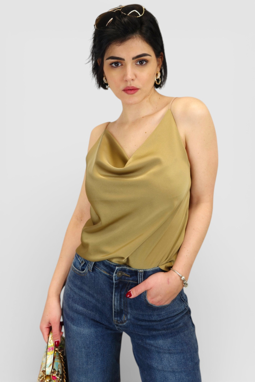 Ženski zlatni elegantni top Scarlet