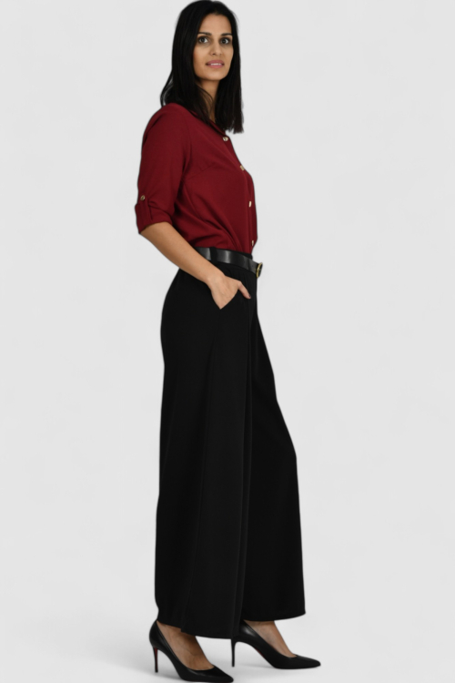 Ženska tamno crvena elegantna košulja Blakely