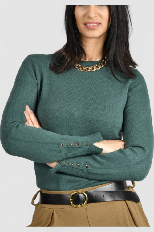 Ženski tamno zeleni lagani džemper Giavanna