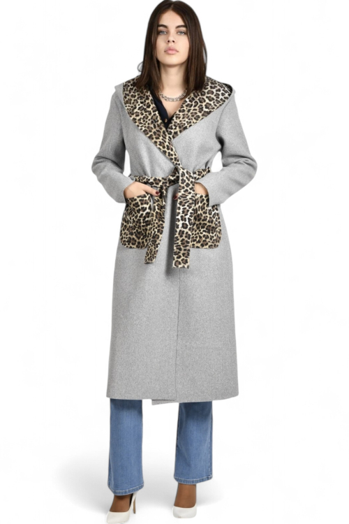 Ženski sivi dugi kaput Paris