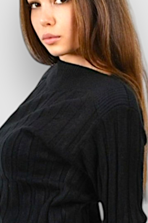 Ženski crni topliji džemper Glow