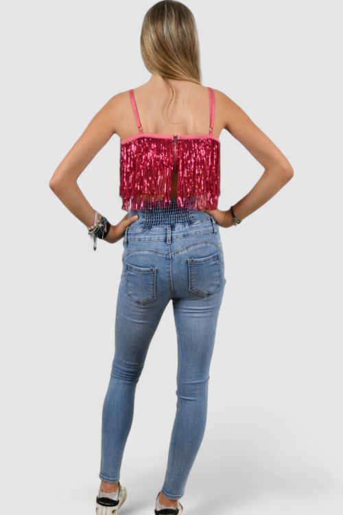 Ženski rozi party top Eve