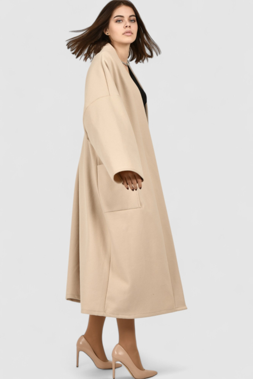 Ženski bež dugi kaput Madison