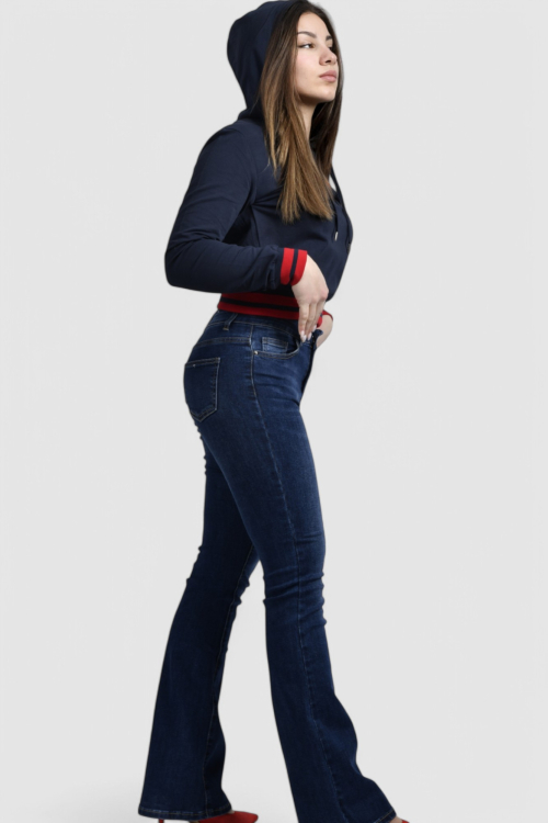 Ženska plava hoodica sa kapuljačom Mela